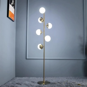 VINTAGE GOLD METAL FLOOR LAMP