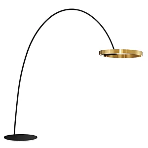 RUBY BLACK & GOLD METAL FLOOR LAMP