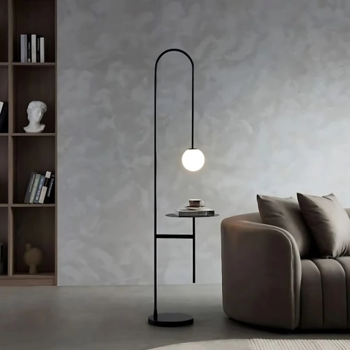 FLUTE BLACK METAL FLOOR LAMP