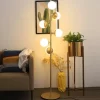 VINTAGE GOLD METAL FLOOR LAMP