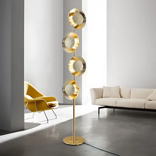 VARDO GOLD METAL FLOOR LAMP