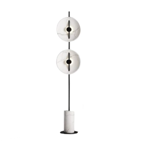 RINA WHITE RESINE & MARBLE FLOOR LAMP