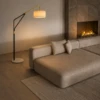 Black Gold Fabric Lamp - Alara | Modern Design | Majestic Home