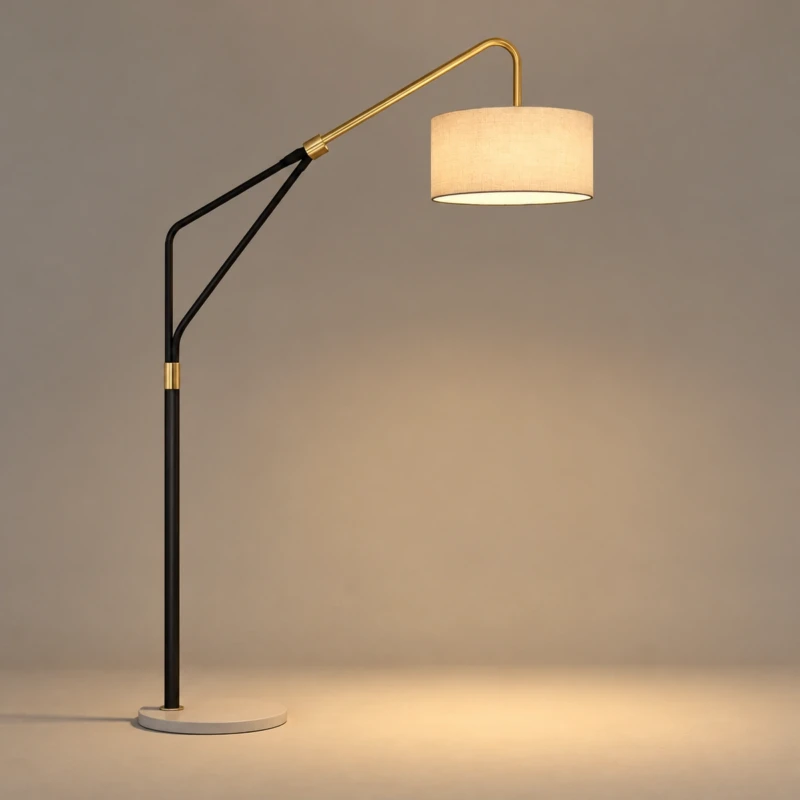 Alara Black & Gold Metal Floor Lamp | Majestic Home UAE