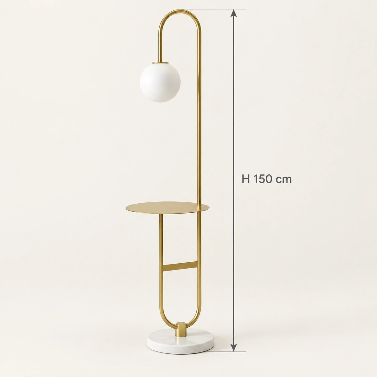Gold Glass Floor Lamp - Clio | Modern Design | Majestic Home