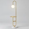 Gold Glass Floor Lamp - Clio | Modern Design | Majestic Home