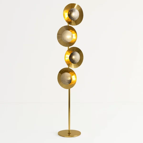 Gold Metal Floor Lamp