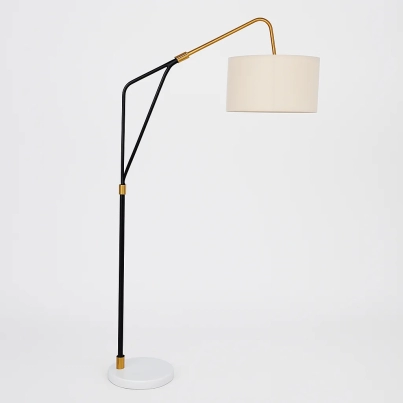 Black Gold Fabric Lamp