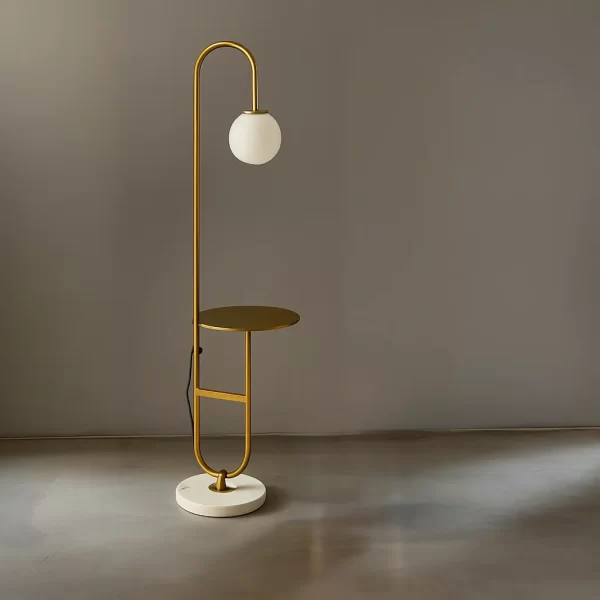 Gold Glass Floor Lamp
