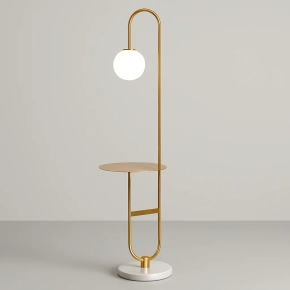 Gold Glass Floor Lamp