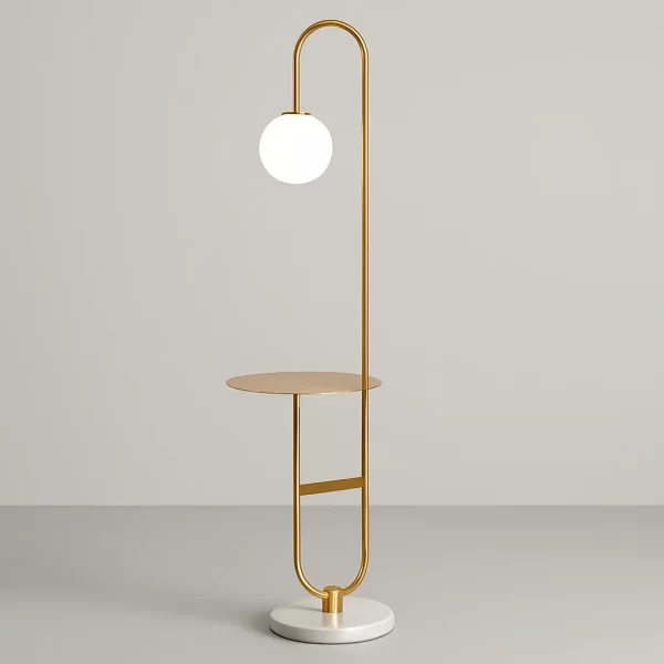 Gold Glass Floor Lamp