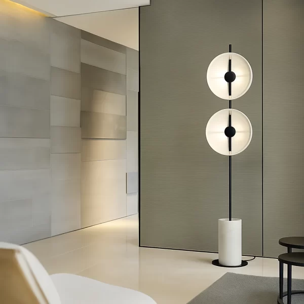 White Black Floor Lamp