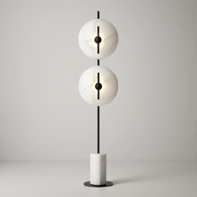 White Black Floor Lamp