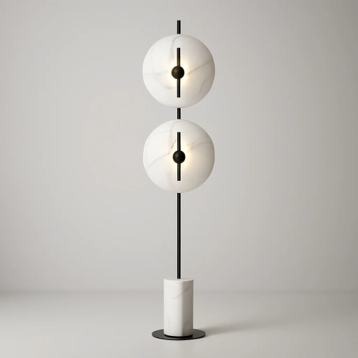White Black Floor Lamp