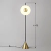 LIA GOLD & BLACK METAL BASE FLOOR LAMP - luxury furniture Dubai UAE