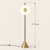 Tall Black Floor Lamp - Lia | Gold Metal | Majestic Home UAE