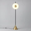 Tall Black Floor Lamp - Lia | Gold Metal | Majestic Home UAE