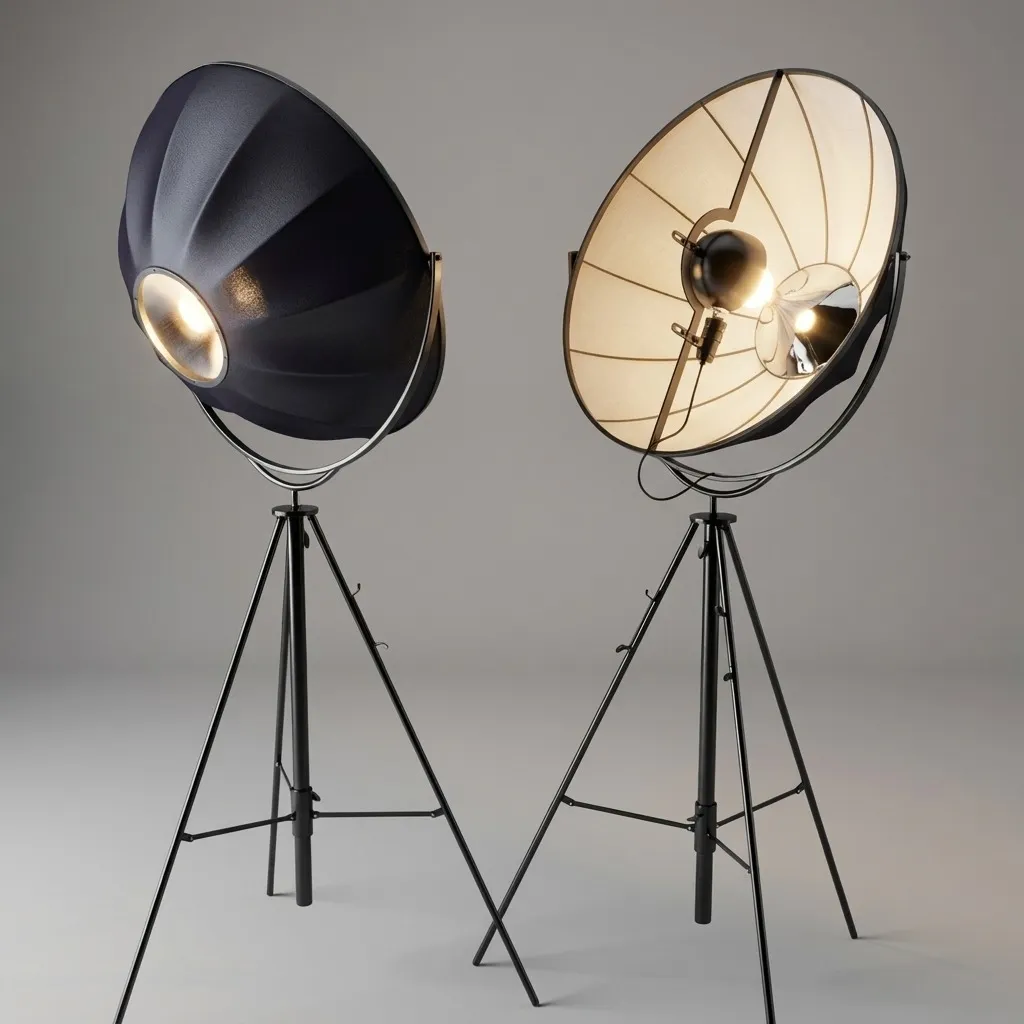 Black Fabric Floor Lamp