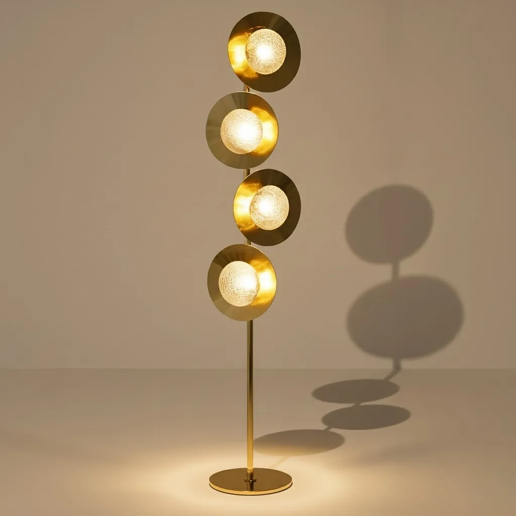 Gold Metal Floor Lamp