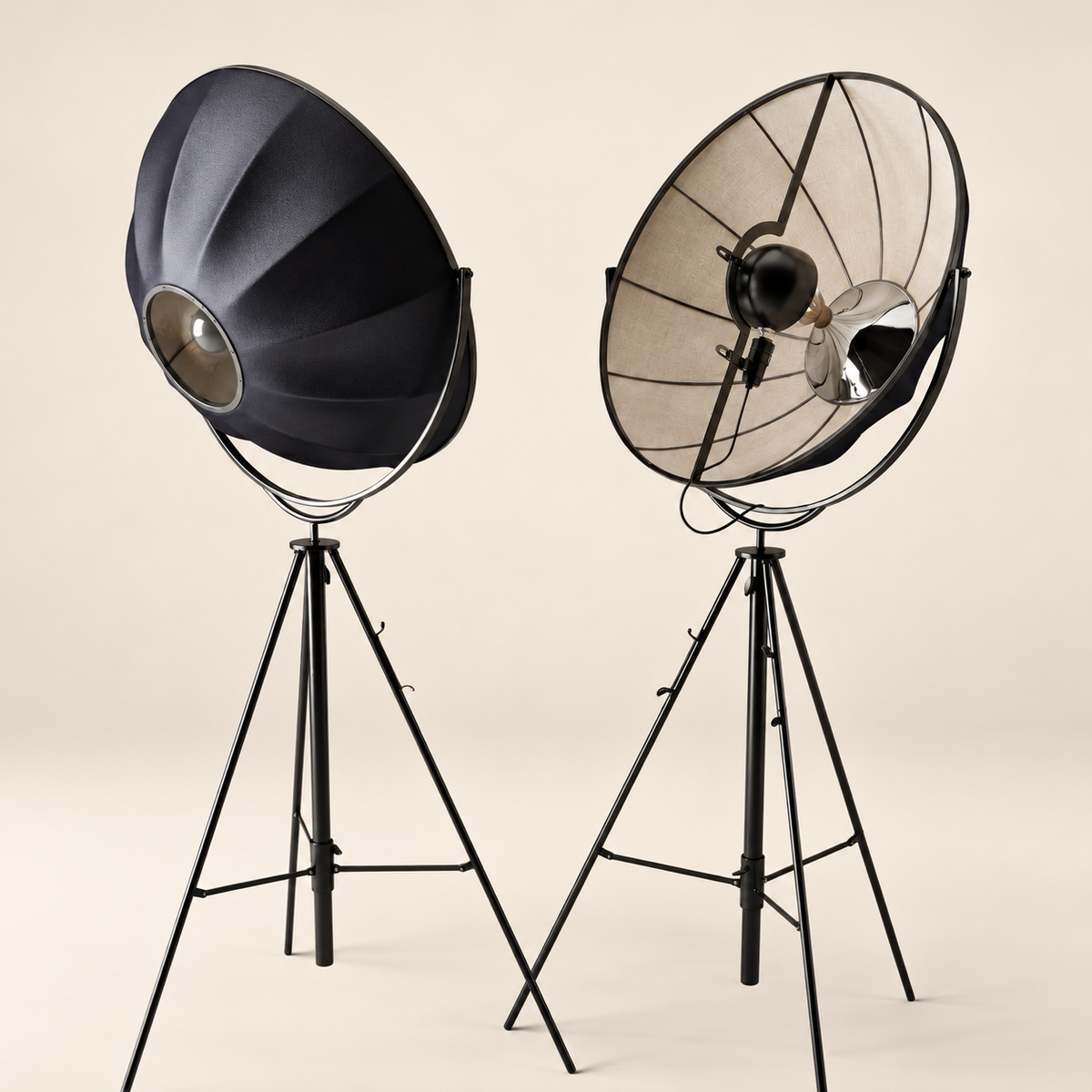 Black Fabric Floor Lamp - Neom | Modern Design | Majestic Home