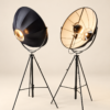 NEOM BLACK FABRIC & STEEL FLOOR LAMP - luxury furniture Dubai UAE