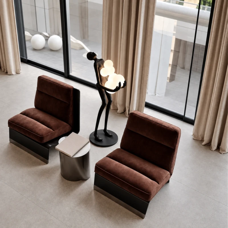 Nolla Black Steel Floor Lamp | Majestic Home UAE