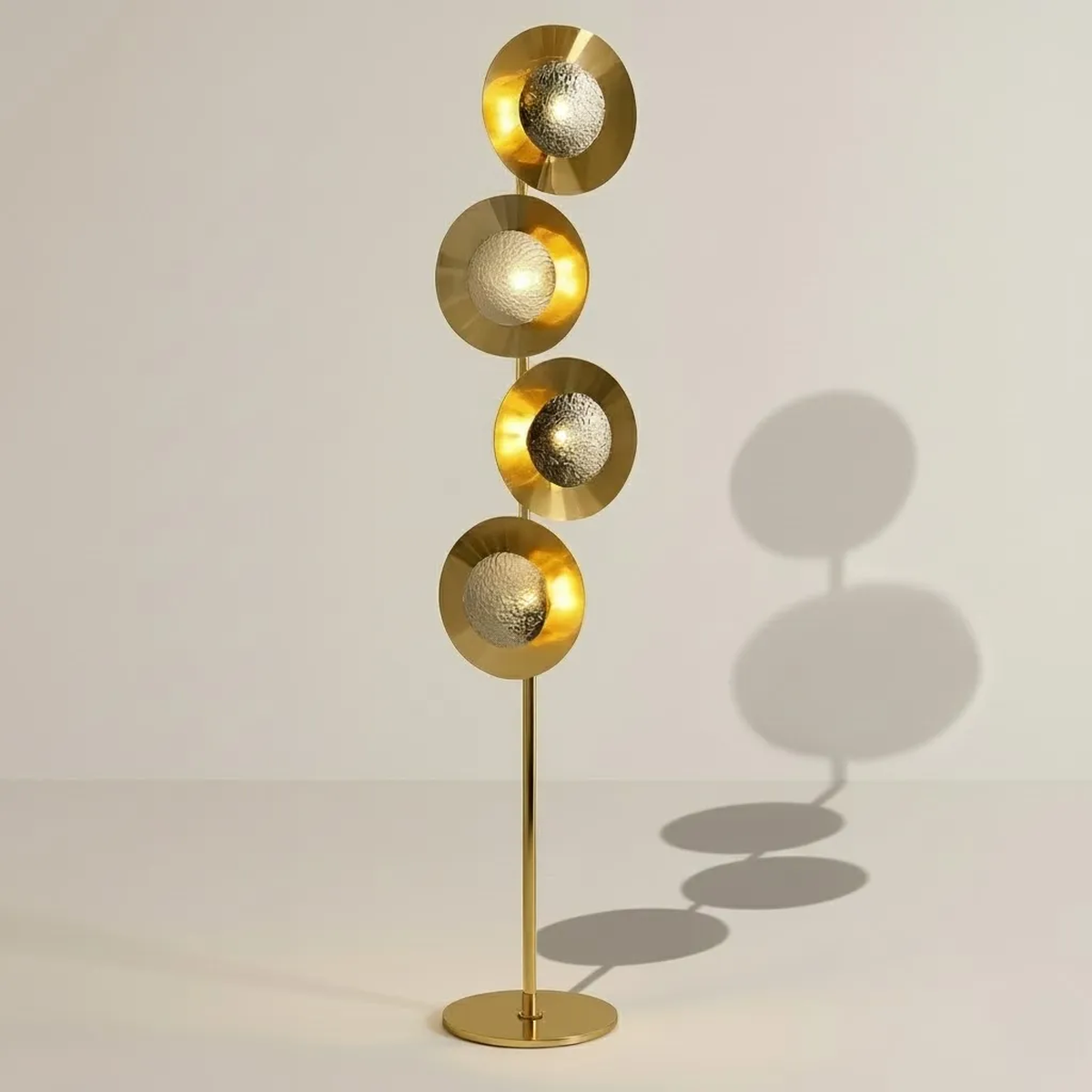 Vardo Golden Metal Floor Lamp