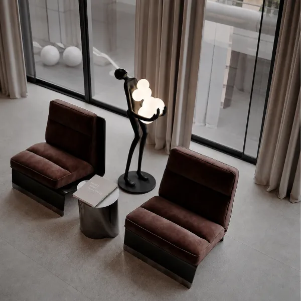 NOLLA BLACK STEEL FLOOR LAMP - PREORDER 60 DAYS