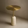 Gold Beige Side Table