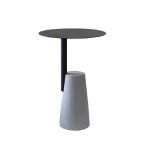 PIER BLACK METAL TOP & CONCRETE BAS SIDE TABLE