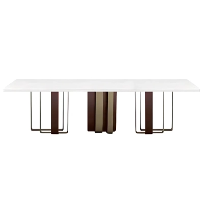 NORAMI WHITE TOP SINTERED STONE DINING TABLE