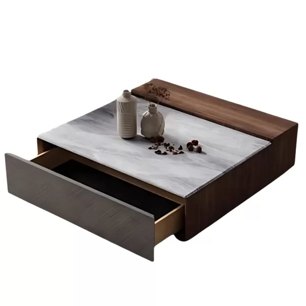 DONTA WOOD COFFEE TABLE WITH DRAWER