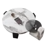 LONY MARBLE ROUND WHITE COFFEE TABLE