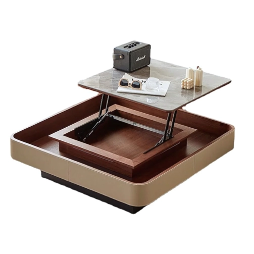 MACO MARBLE WOOD COFFEE TABLE