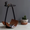 Black Brown Side Table