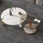 LOOM SINTERED STONE ROUND COFFFE TABLE 2 PIECE