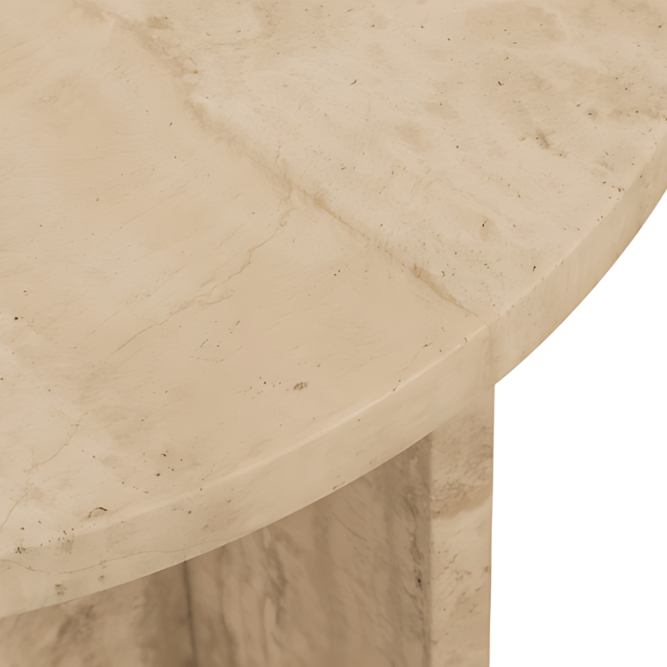 TRAVERTINE SIDE TABLE