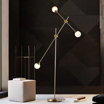 NORDIC METAL GOLD FLOOR LAMP