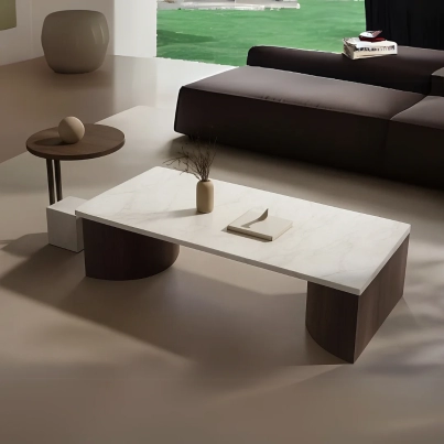 ALINA MARBLE TOP COFFEE TABLE 2 PIECE