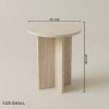 Travertine Side Table