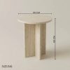 Travertine side table