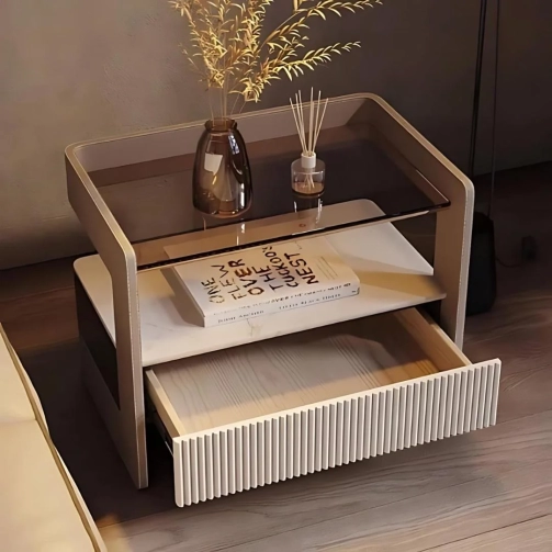 Modern Beige Nightstand