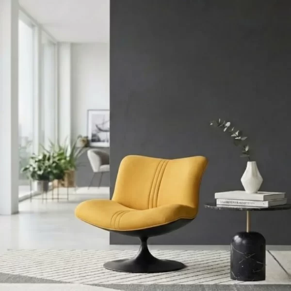 Ivory swivel Leisure Chair