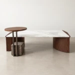 Alina White & Brown Coffee Table
