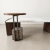Alina White & Brown Coffee Table - luxury furniture Dubai UAE
