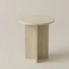Travertine side table