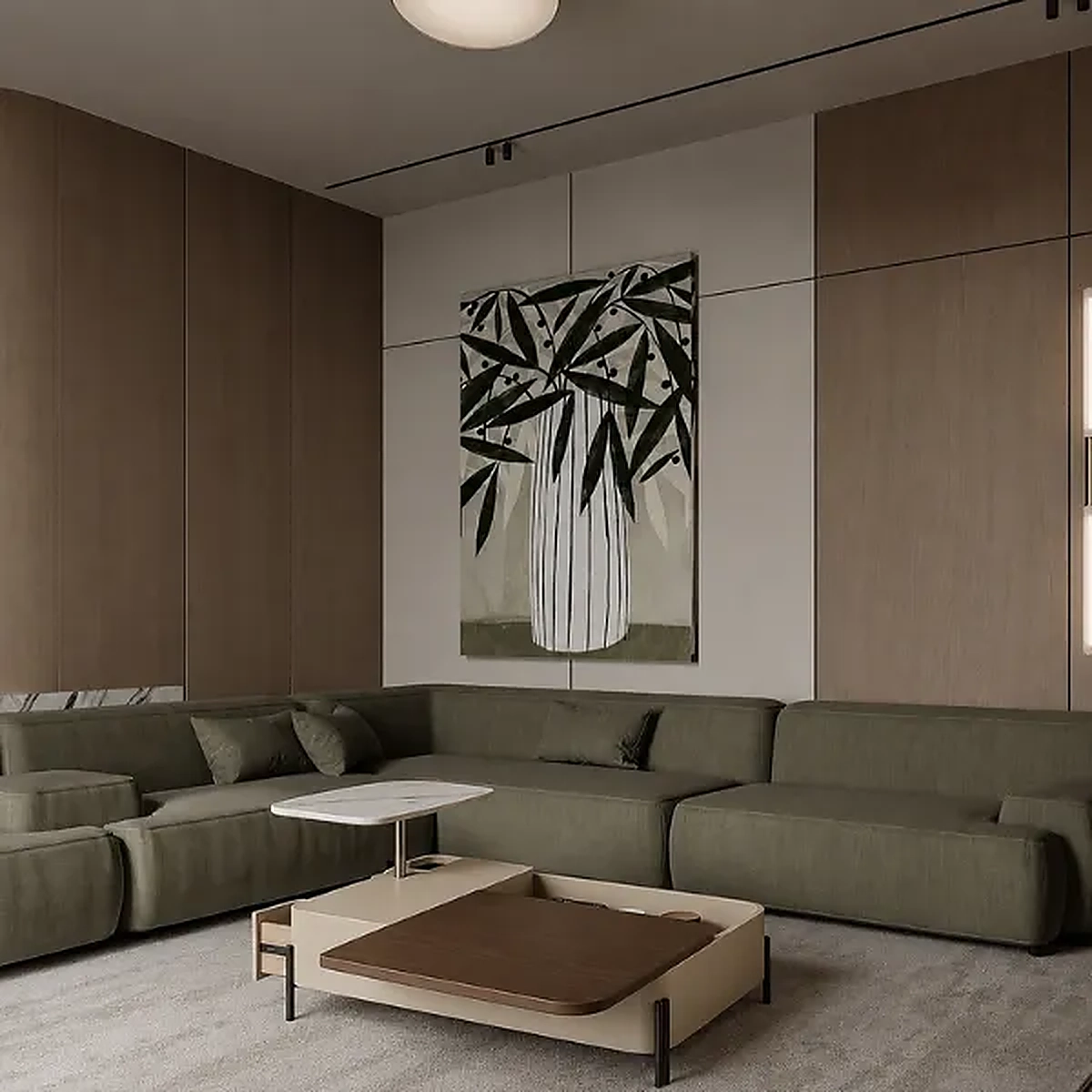 Modern Beige Coffee Table - Beatrix | Wood Finish | Majestic Home