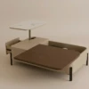 Modern Beige Coffee Table - Beatrix | Wood Finish | Majestic Home