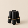 Bolt Black Wood Stool Side Table - luxury furniture Dubai UAE