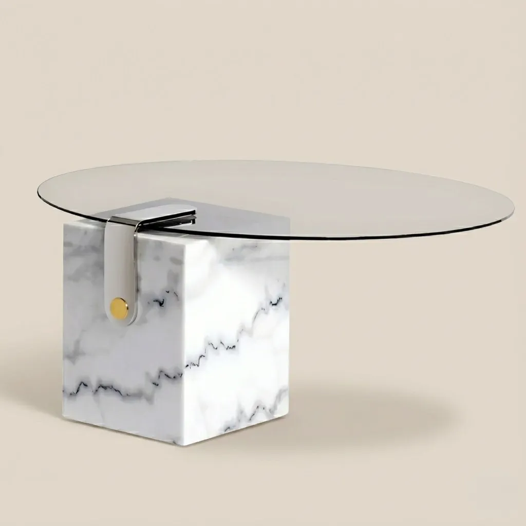 White Glass Coffee Table
